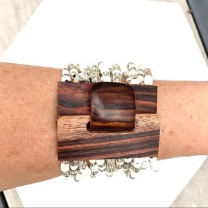 Exotic Collection Wood and Beads Bracelet